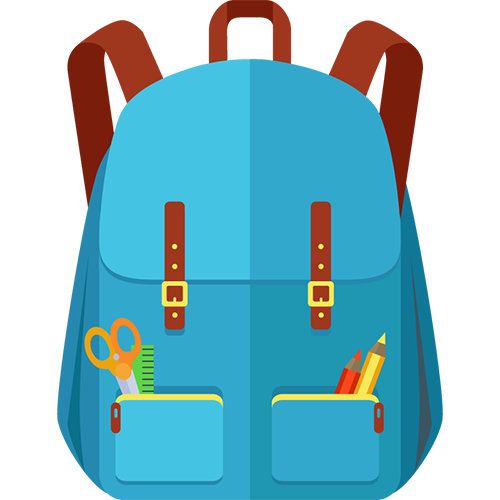 Illustration of a green backpack